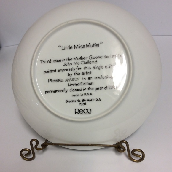 “Little Miss Muffet” Reco Plate 1981 - Picture 2 of 3